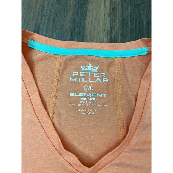 Women Peter Millar Element UPF 50+ US Open performance v-neck shirt, M - Picture 4 of 4